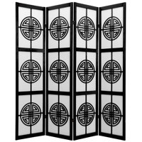 Courtney 68" W x 72" H 4-Panel Rice Paper Folding Room Divider by World Menagerie