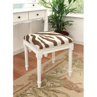 Ahloni Solid Wood Vanity Stool by House of Hampton