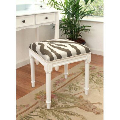 Ahloni Solid Wood Vanity Stool by House of Hampton