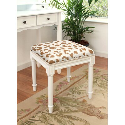 Mulvihill Solid Wood Vanity Stool by House of Hampton