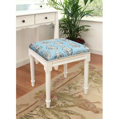 Solid Wood Vanity Stool by Bungalow Rose