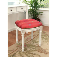 Solid Wood Vanity Stool by 123 Creations