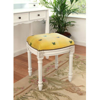 Solid Wood Vanity Stool by 123 Creations