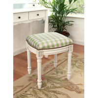 Solid Wood Vanity Stool by 123 Creations