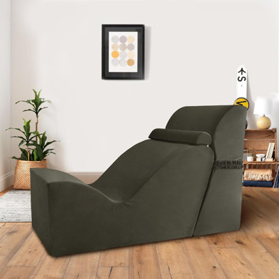 Lie-down Comfort Wowmax Curved Chaise Lounge For Yoga, For Exercise, Relaxation,stretching, Curved Yoga Chair, Yoga Couch, Chaise Lounge Chair For Bed by WOWMAX