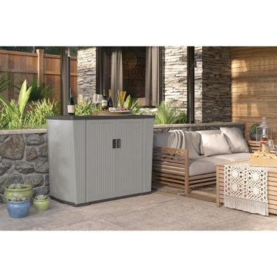 Suncast 130-Gallon Backyard Oasis Basic Unit Lockable Outdoor Storage Cabinet by Suncast