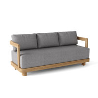 Granada 71" Wide Outdoor Teak Patio Sofa with Sunbrella Cushions by Anderson Teak
