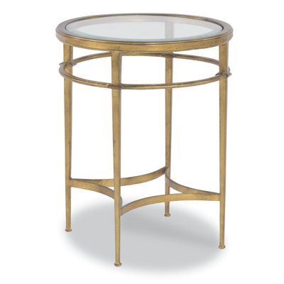 Madeline Glass Top End Table by Woodbridge Furniture