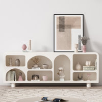 Simple Creative Cream TV Cabinet 62.9 W Storage Credenza