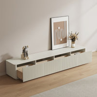 Modern Simple Creative Cream TV Cabinet 94.5 W Storage Credenza by Dream cabinet