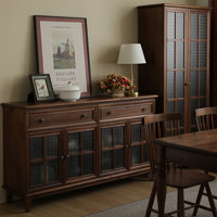Black Walnut All Solid Wood Simple Locker 62.99 Sideboard by Dream cabinet