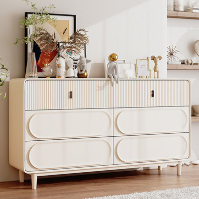 Cream style simple solid wood storage by Dream cabinet