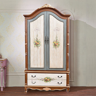 American Painted Two Door Armoire Storage Cabinet by Dream cabinet