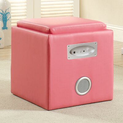 Bennie 16" Wide Square Ottoman with Storage by Hokku Designs