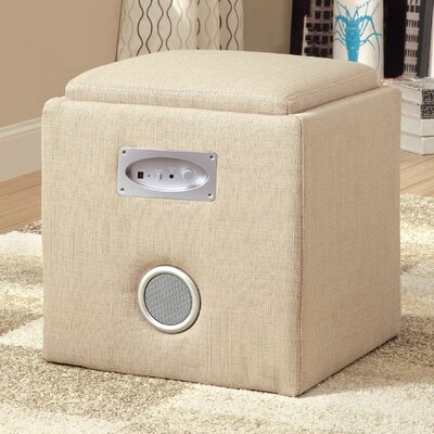Bennie 16" Wide Square Cube Ottoman by Hokku Designs