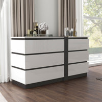 Carilla 6 Drawer 58.25" W Dresser by Wade Logan
