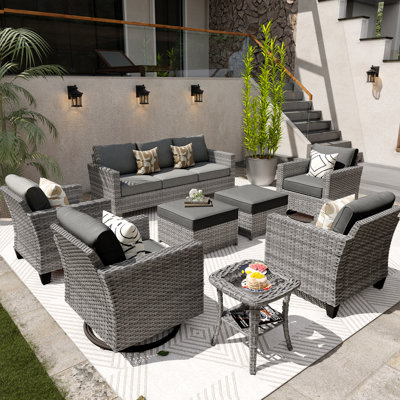 GRS 9 - Person Outdoor Seating Group with Cushions by XIZZI