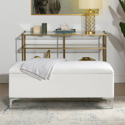 Elyssa Upholstered Flip Top Storage Bench by Orren Ellis