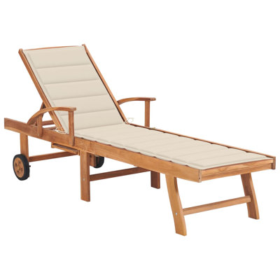 Teak Patio Dining Armchair with Cushion by VidaXL