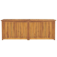 Water Resistant Teak Wood Deck Box in Brown