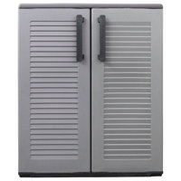 PolyPropylene Cabinet Deck Box in Gray/Black by VidaXL