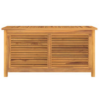 Water Resistant Teak Solid Wood Deck Box in Brown by VidaXL