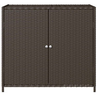 vidaXL Outdoor Storage Box 80 Gal Deck Box PE Rattan with Water-Resistant Bag, Black 32.7"x17.7"x29.9" for Patio Tools & Accessories, Poly Rattan Stor
