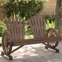 Vidaxl Patio Adirondack Chair 2-Seater Solid Wood Fir by VidaXL