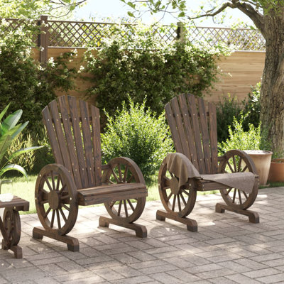 Solid Wood Adirondack Chair by VidaXL