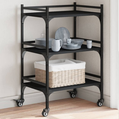 vidaXL Kitchen Trolley 19.7"x13.8"x29.7" Engineered Wood by VidaXL