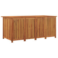 vidaXL Outdoor Storage Box, 120 Gal Deck Box, Solid Acacia Wood with Water-Resistant Bag, Natural 78.7"x31.5"x29.5"