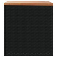 Acacia Steel/Solid Wood/Wicker Deck Box by VidaXL