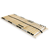 Vidaxl Bed Slatted Base Natural Beechwood Solid Beechwood Frame, Birch Slats
