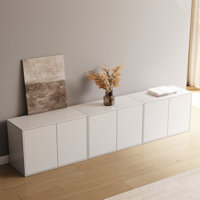 94.47in 6-door Combination Tv Cabinet, Ivory Color by Wade Logan