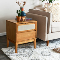 Kay 2 - Drawer Solid Wood Nightstand by Beachcrest Home