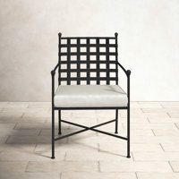 Lucier Patio Dining Armchair with Cushion by Birch Lane