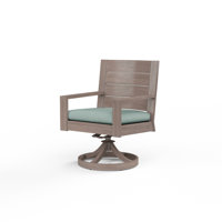 Laguna Outdoor Swivel Dining Armchair with Cushion by Sunset West