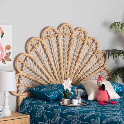 Variel Modern Bohemian Rattan Standalone Headboard