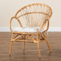 Benicia Modern Bohemian Rattan Dining Chair by Bayou Breeze