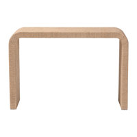 Milko Bali & Pari Eviana Japandi Natural Seagrass Waterfall Console Table by House of Hampton