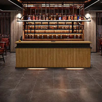 Bar Counter with Wine Storage & Cabinet, Reception Bar Table for Home & Commercial Use by Artistic Soul XKX Premium Furniture