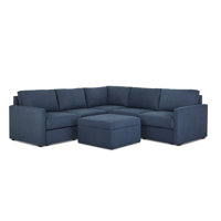 Flex 5 - Piece Upholstered Modular Sectional and Storage Ottoman by Flexsteel