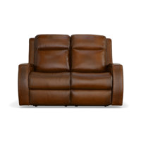 Mustang 60" Leather Power Reclining Loveseat by Flexsteel