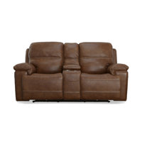 Fenwick Power Reclining Loveseat with Console and Power Headrests
