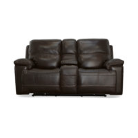 Fenwick Power Reclining Loveseat with Console and Power Headrests