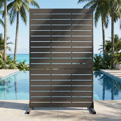 72"H HDPE Privacy Screen Fence Panel Freestanding Outdoor Privacy Screen for Patio Balcony Pool by XIYUYEU