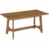 Rectangular Solid Wood Conference Table For 4-6, 62.99" W × 31.49" D × 29.52" H by XDYZ