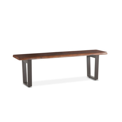 Kenzy Acacia Solid Wood Bench by Loon Peak