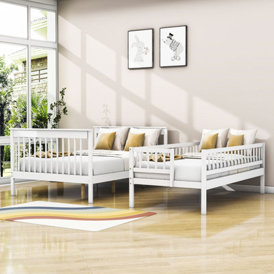 Twin-Over-Full Wood Bunk Bed With Stairway And Storage by YUNMA
