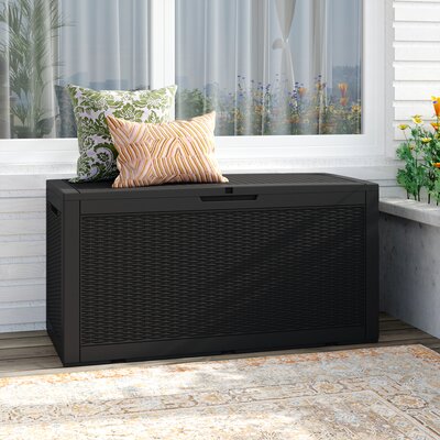 Quartey 100 Gallons Water Resistant Resin Lockable Deck Box by Ebern Designs